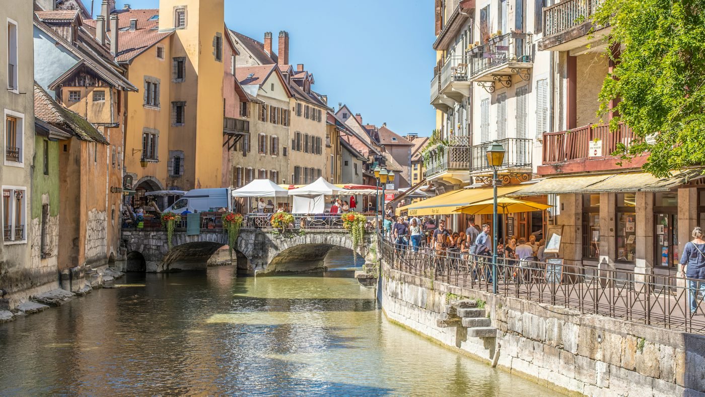 Le canal du Thiou dans la vieille ville d’Annecy